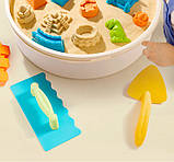 Ігровий набір Чарівний пісок (кругла пластикова коробка) пісочниця кінетичний пісок Mideer, фото 4