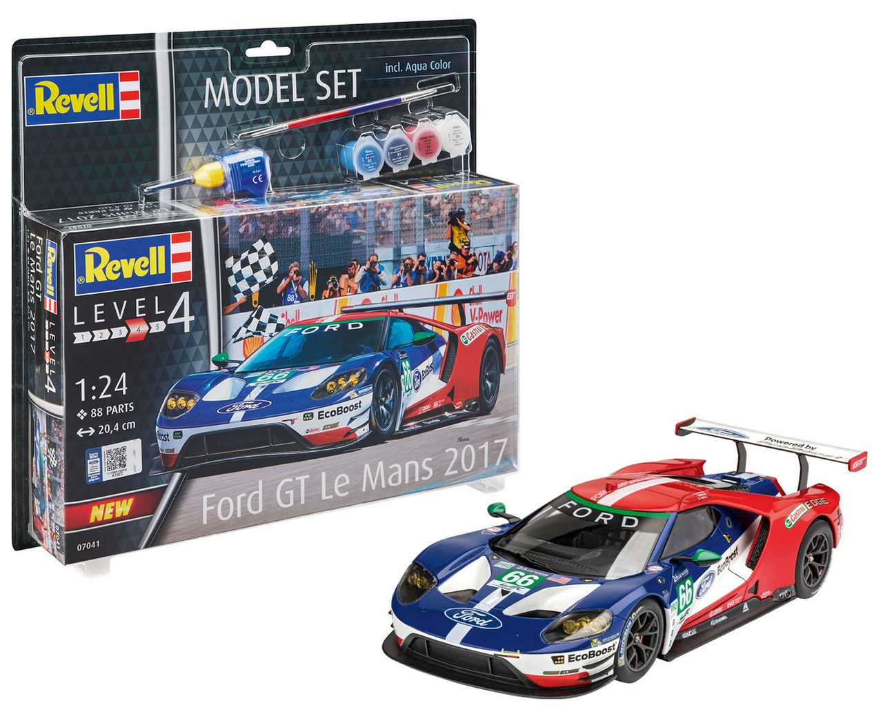 Збірна модель Revell Набір автомобіль Ford GT - Le Mans рівень 4 масштаб 1:24 (RVL-67041)