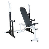 Силовий комплект A238: регульована лава до 250 кг + стійки під штангу зі страховкою до 250 кг