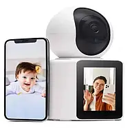 Поворотна бездротова камера Відеоняня WIFI з екраном C31 Поворотна камера з віддаленим доступом, фото 2