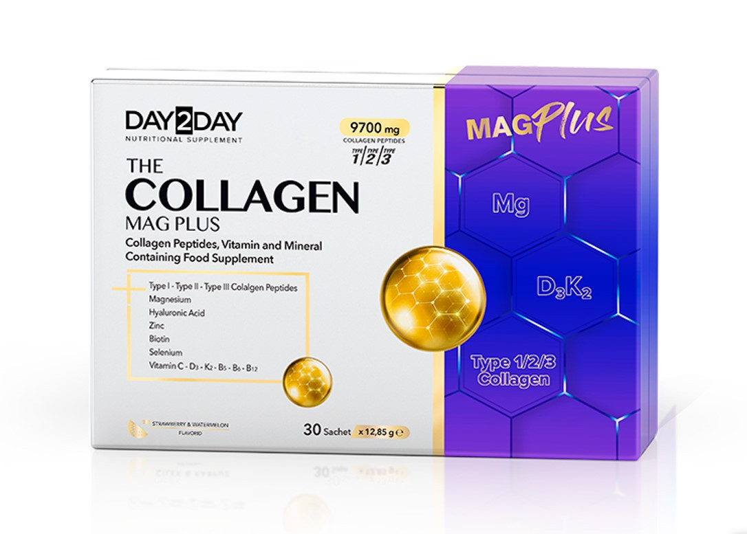 Orzax The Collagen Mag Plus / Пептиди колагену 1, 2 і 3 типу з магнієм 30 саше