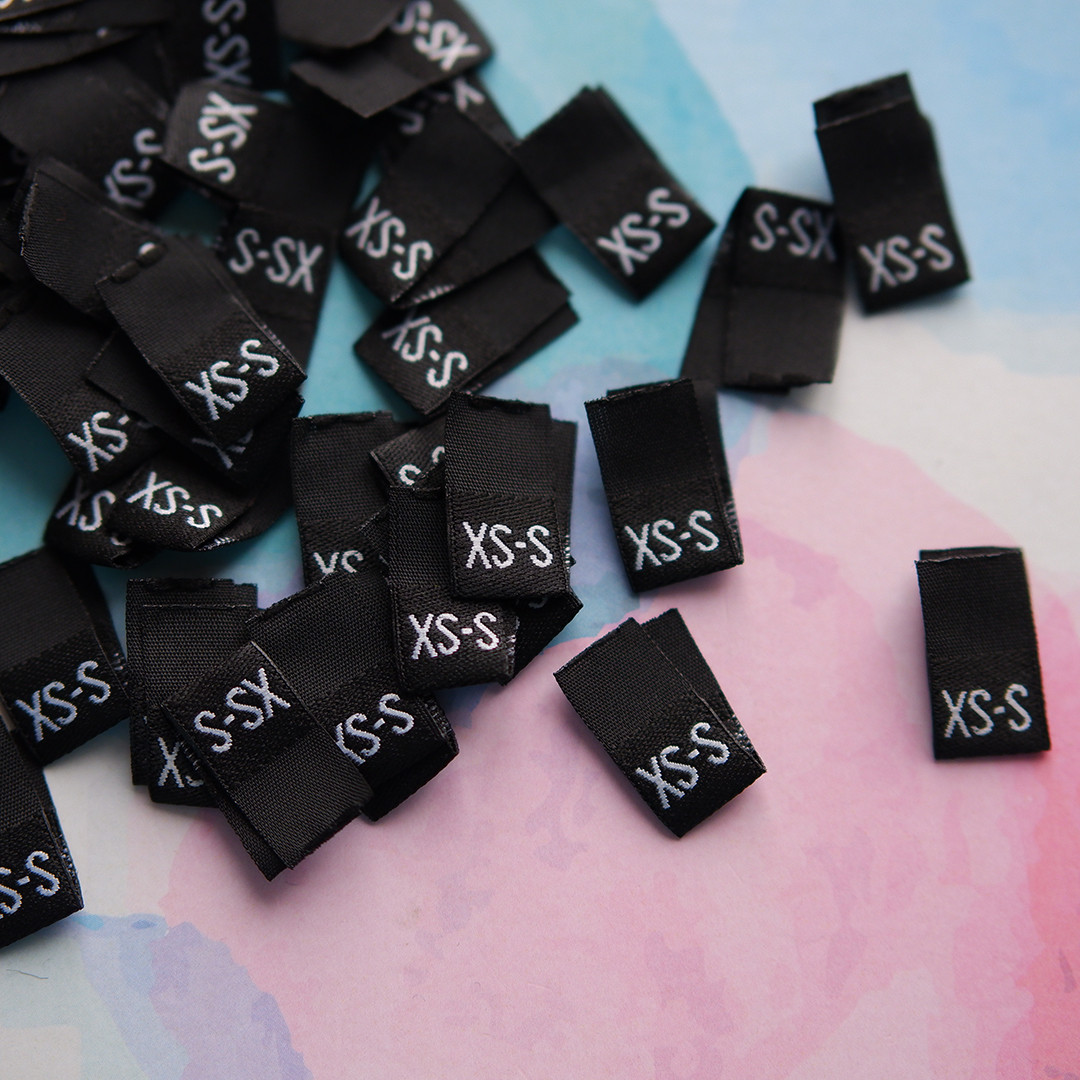 Розмірники жакардові чорні, 1000шт XS-S