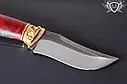 Ніж ручної роботи "Козирний" 110х34х3,6 мм із неіржавкої сталі та колодкою з гібриду, фото 3