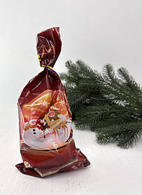 Пакет поліетиленовий для солодощів Новорічний 13*27 см ЦІНА за 1 шт. (138554)