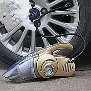 Пилосос автомобільний 4в1 Car Mounted Vacuum Cleaner 120Вт Потужний пилосос з компресором для авто та ліхтариком, фото 3