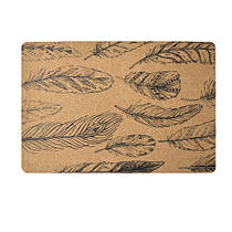Килимок сервірувальний під столове приладдя, 30х45 см, корок, перо, ТМ МД 10184