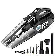 Пилосос автомобільний 4в1 Car Mounted Vacuum Cleaner 120Вт Чорний Потужний пилосос з компресором та ліхтариком, фото 4