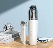Універсальний акумуляторний пилосос для прибирання будинку та в авто VACUUM CLEANER Білий Портативний ручний пилосос, фото 7