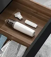 Універсальний акумуляторний пилосос для прибирання будинку та в авто VACUUM CLEANER Білий Портативний ручний пилосос, фото 4