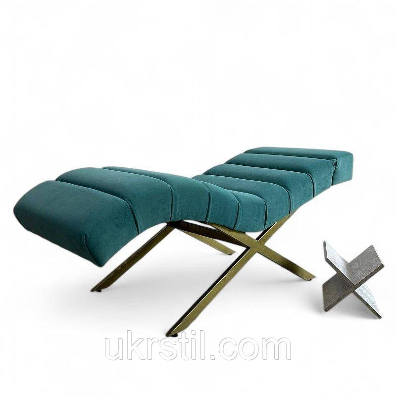 Анатомічна кушетка Mark 555-07 з поперечною прошивкою та підголовником для лашмейкерів та бровістів, фото 1