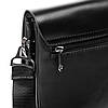 Сумка чоловіча чорна на плече на два відділи під однією блискавкою з екошкіри маленька Dr. Bond 223-1, фото 6