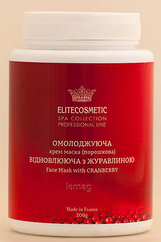 ALGINMASK Маска крем Омолоджуюча Відновлююча з Журавлиною для обличчя, 200 г