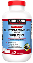 Kirkland Глюкозамін з МСМ 375 таблеток (Суглоби, Хрящі, Сполучні Тканини)