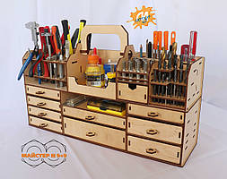 Органайзер для майстерні "Майстер N 9+9" Ящик для зберігання иструмента Конструктор (OMMN 9+9)
