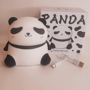 Нічник світильник силіконовий акумуляторний Панда LED USB TW-L73