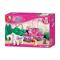 Конструктор SLUBAN M38-B0250 Рожева мрія  Королевская карета 137 деталей