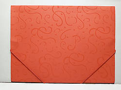 Папка тека на гумці А4 візерунок / червона