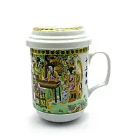 Заварочная чашка для чаю з кришкою і ситом Гейши