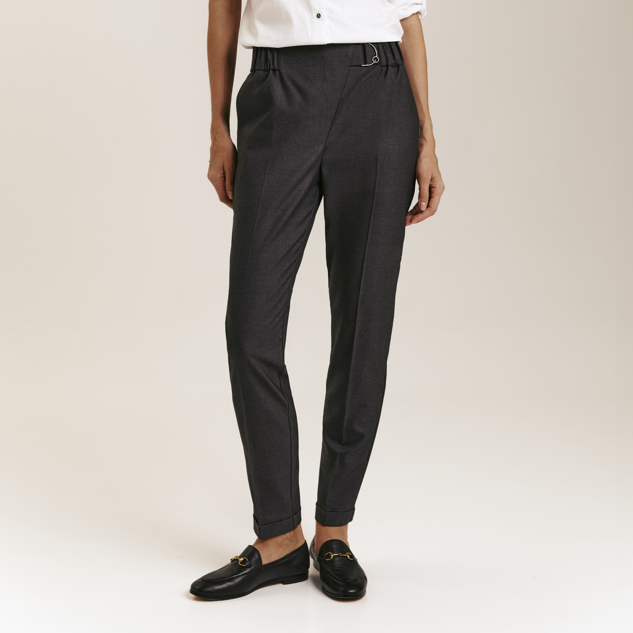 Брюки жіночі класичні штани італійська вовна сірий, фото 1