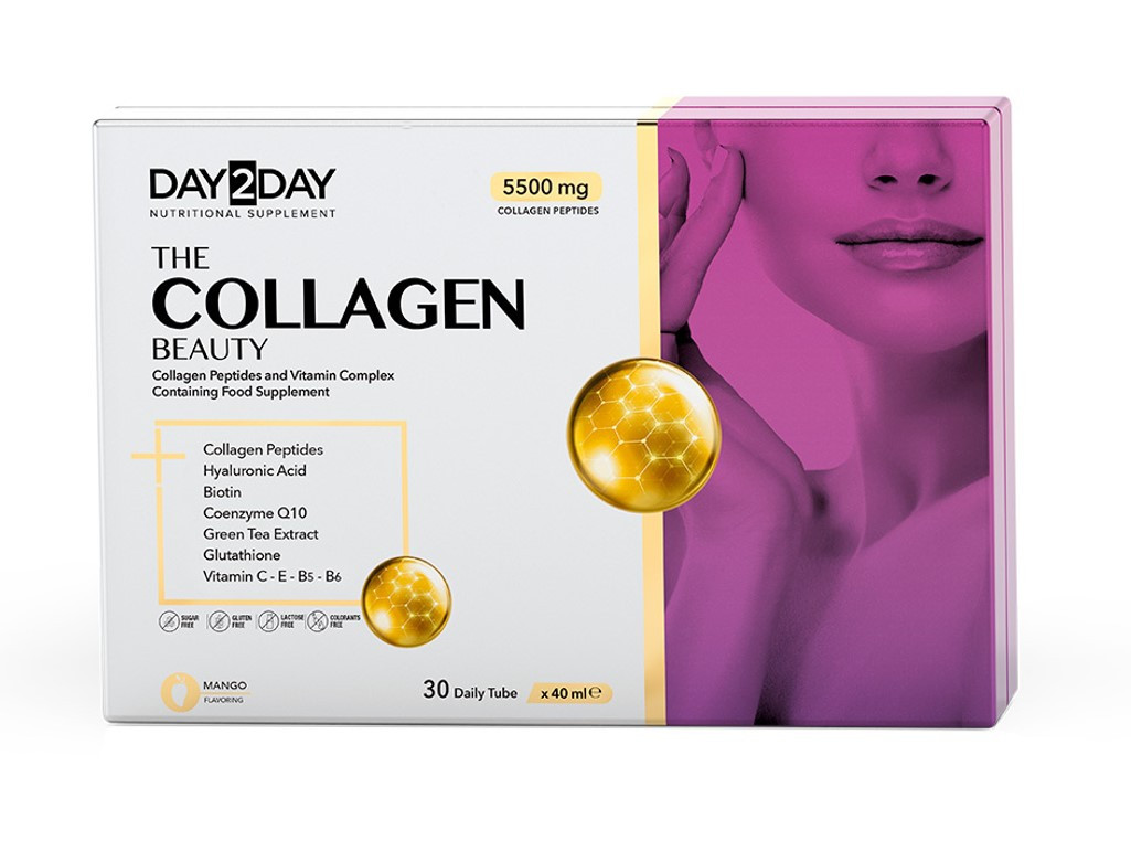 Orzax Day2Day The Collagen Beauty / Пептиди колагену + поживні речовини для шкіри та волосся 30 флаконів
