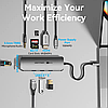 USB-хаб Vention 9 in1 USB C HUB адаптер Type-C to x USB 3.0 5 Гбіт/с + HDMI 4K 60 Hz + Type-C Grey (TQLHB), фото 3