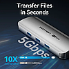 USB-хаб Vention 9 in1 USB C HUB адаптер Type-C to x USB 3.0 5 Гбіт/с + HDMI 4K 60 Hz + Type-C Grey (TQLHB), фото 5