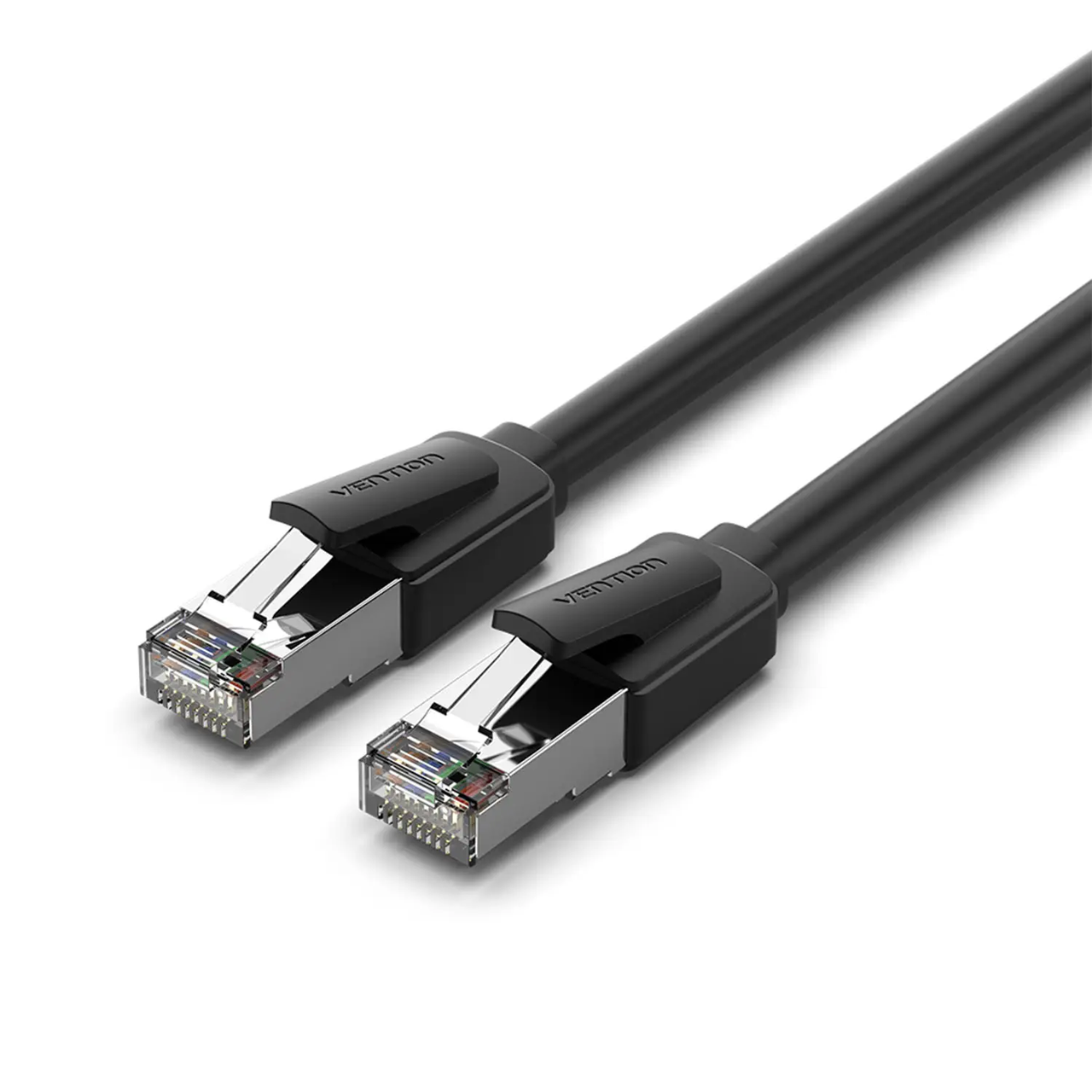Інтернет-кабель Vention Catt SFTP Ethernet мережевий шнур патч-корд 40 Гбіт/с 2000 МГц 12 м Black (IKKBM), фото 1