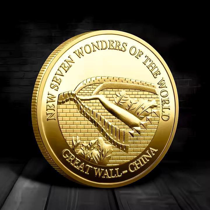 Сувенірна монет серії "Сімь чудес світу" 2007 р. Велика Китайська Стіна, фото 1