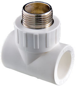 Поліпропіленовий Трійник PP-R з НР 25×3/4"×25 Evci Plastik