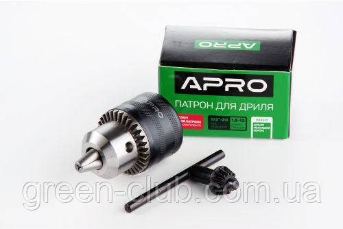 Патрон для дриля з ключем 1/2-20, 1,5-13 мм APRO 898901, фото 1
