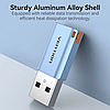 Перехідник-адаптер Vention USB Male to Type-C Female OTG Adapter 10 Гбіт/с USB 3.1 15 W Grey (CUAH0), фото 3