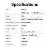 Перехідник-адаптер Vention USB Male to Type-C Female OTG Adapter 10 Гбіт/с USB 3.1 15 W Grey (CUAH0), фото 8