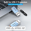 Перехідник-адаптер Vention USB Male to Type-C Female OTG Adapter 10 Гбіт/с USB 3.1 15 W Grey (CUAH0), фото 5