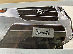 Хром окантовка бампера Hyundai Santa Fe 2006- (Mobis/Южная Корея)