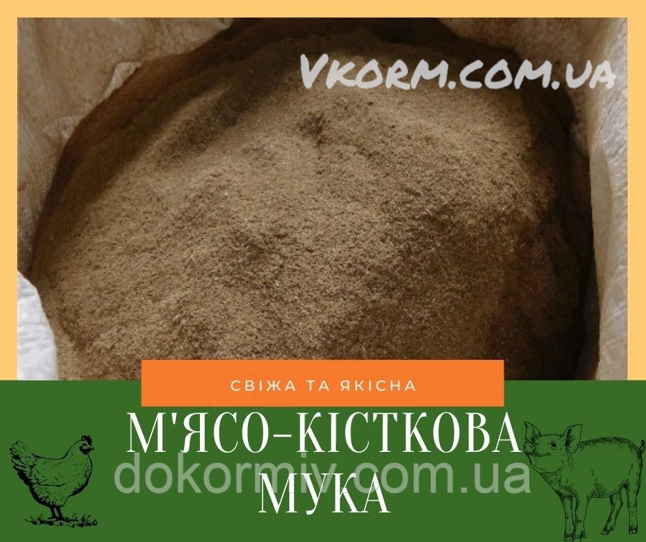 М'ясо-кісткове борошно  56-58% протеїну/ 30 кг