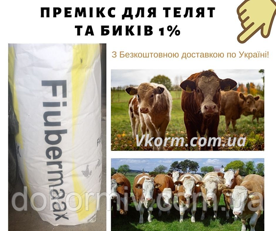 Премікс для бичків 1% (Швеція, Fodermix), фото 1