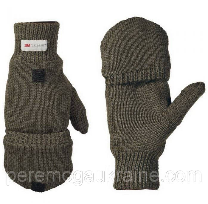Рукавички з відкидною рукавичкою Mil-tec Thinsulate olive12545001 розмір L