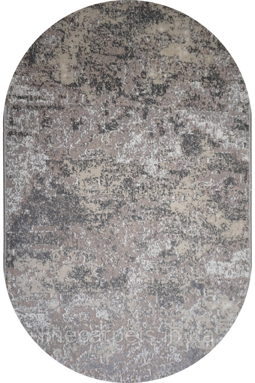 Стильний  овальний килим LEVADO 03889B  L.GREY/BEIGE