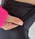 Безшовні чорні жіночі термо лосини на хутрі, фото 4