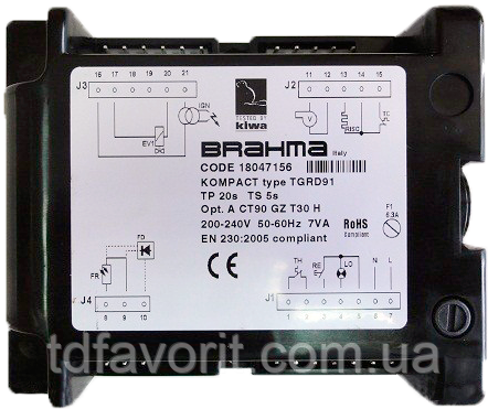 Brahma TGRD 91 блок керування горінням