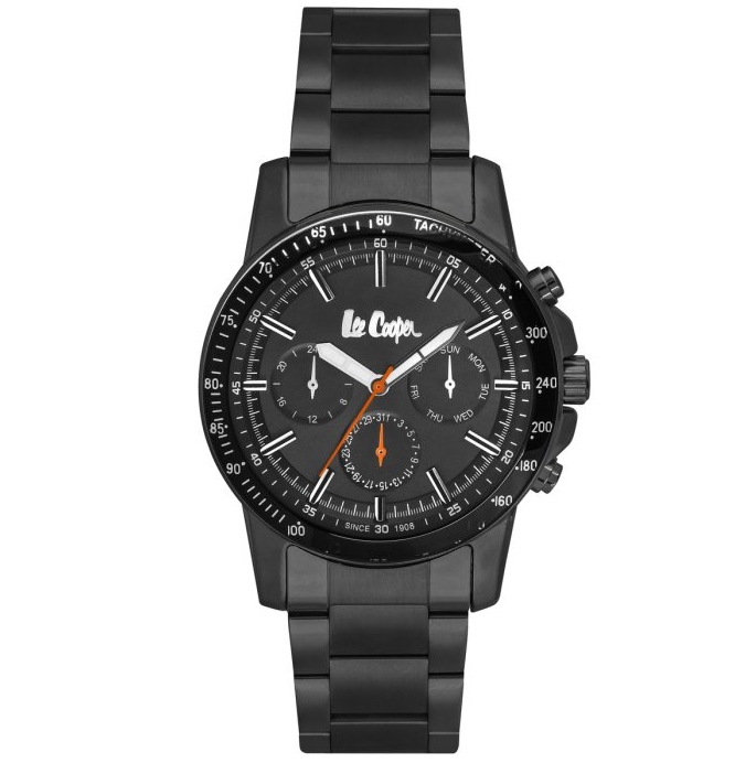 Класичний кварцовий чорний наручний годинник, Чоловічий круглий наручний годинник, фото 1