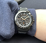 Класичний кварцовий чорний наручний годинник, Чоловічий круглий наручний годинник, фото 8