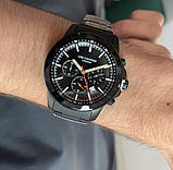 Класичний кварцовий чорний наручний годинник, Чоловічий круглий наручний годинник, фото 9