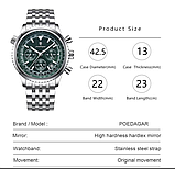 Якісний круглий годинник з металевим ремінцем з японським механізмом, фото 2