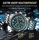 Якісний круглий годинник з металевим ремінцем з японським механізмом, фото 5