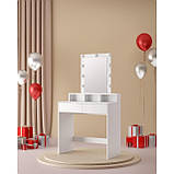 Туалетний столик з підсвіткою Bonro B055 білий, фото 3