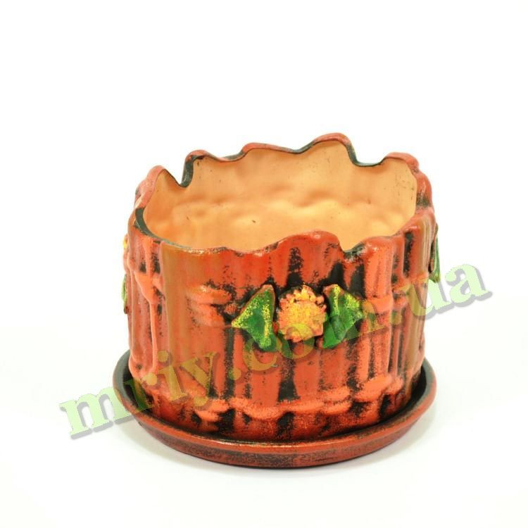 Горщик керамічний для квітів Перелаз №2 тамп