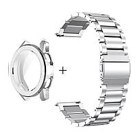 Комплект для годинника Xiaomi Watch S3 сріблястий (чохол + ремінець Rolex design 22 мм), фото 4