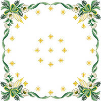 Заготовка для вишивання скатертини ТР-148 Різдвяні зіроньки Барвиста Вишиванка