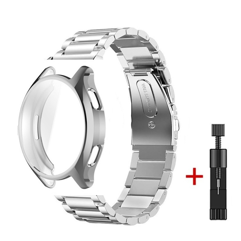 Комплект для годинника Xiaomi Watch 2 сріблястий (чохол + ремінець Rolex design 22 мм)